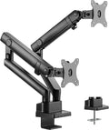 VIVO Premium Aluminum Full Motion Dual Monitor Desk Mount Stand with Lift Engine Arm, Fits Ultrawide Screens up to 35 inches, STAND-V102BB