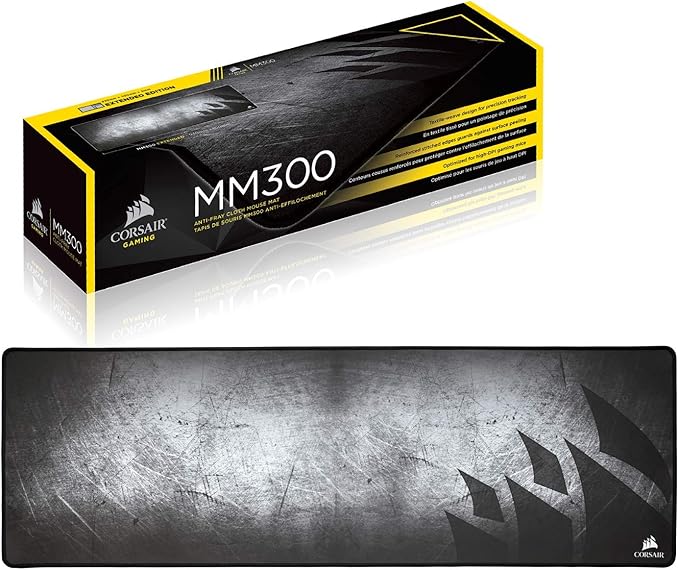 Corsair MM300 - Anti-Fray Cloth Gaming Mouse Pad - High-Performance Mouse Pad Optimized for Gaming Sensors - Designed for Maximum Control - Extended, Multi Color