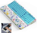 Wrist Rest for Computer Keyboard, Keyboard Wrist Rest, Ergonomic Keyboards Holder for Easy Typing Working, Wrist Pad for Keyboards with Comfortable Wrist Rest for Keyboard White Flower