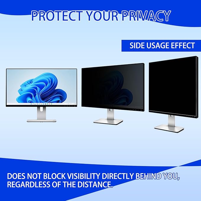 20 Inch Privacy Screen for Monitor with 16:9 Widescreen Monitor Blue Light Screen Protector - Anti-Glare - Anti-Scratch Protector Film for Data Confidentiality Privacy Shield [2 Pack]