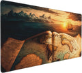 Gaming Mouse Pad,Large Mouse Pads for Desk,Non-Slip Rubber Base Extended Mousepad,XXL Keyboard Mouse Mat,Computer Keyboard Desk Pad with Stitched Edges,35.4x15.8inch,Antique World Map