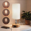 Bedside Lamp Touch Dimmable，USB Charging Ports 3 Brightness Levels Adjustable Desk Lamp for Bedroom, Living Room, Home Office