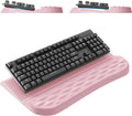 Keyboard Wrist Rest Stand for Desktop, 2 Angle Ergonomic Computer Keyboard Holder Stand, Key Board Riser with Wrist Support, Arm Rest for Office, Home, Desk(Pink)