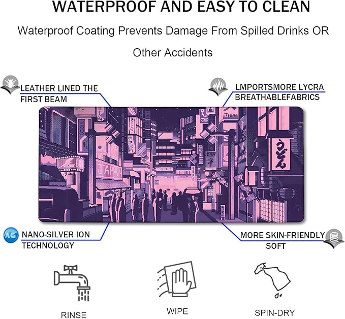 Large Mouse Pad, Office Desk Pad Gaming, Durable Waterproof Non-Slip Base Long XXL Large Gamer DeskMat for Home Office Gaming Work, Kyoto