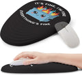Dumpster on Fire Ergonomic Mouse Pad - Memory Foam Wrist Rest for Carpal Tunnel & Pain Relief, Non-Slip Base for Office & Gaming (12x8 Inch)