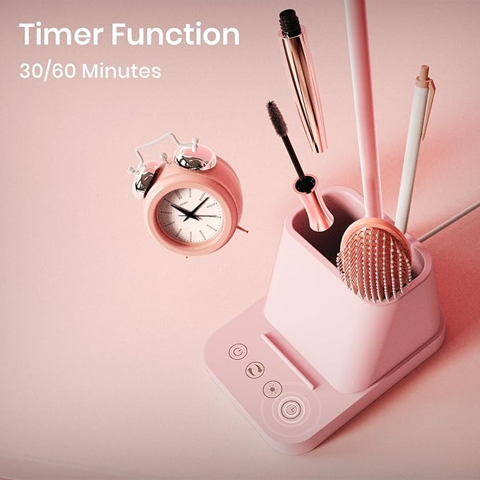 AXX Pink Desk Lamp for Kids, Cute Study Table Light for Bedrooms, Kawaii, USB Charging Port, Small, LED, 650LM, Room College Dorm Essentials, Office Accessories for Women Teen Girls