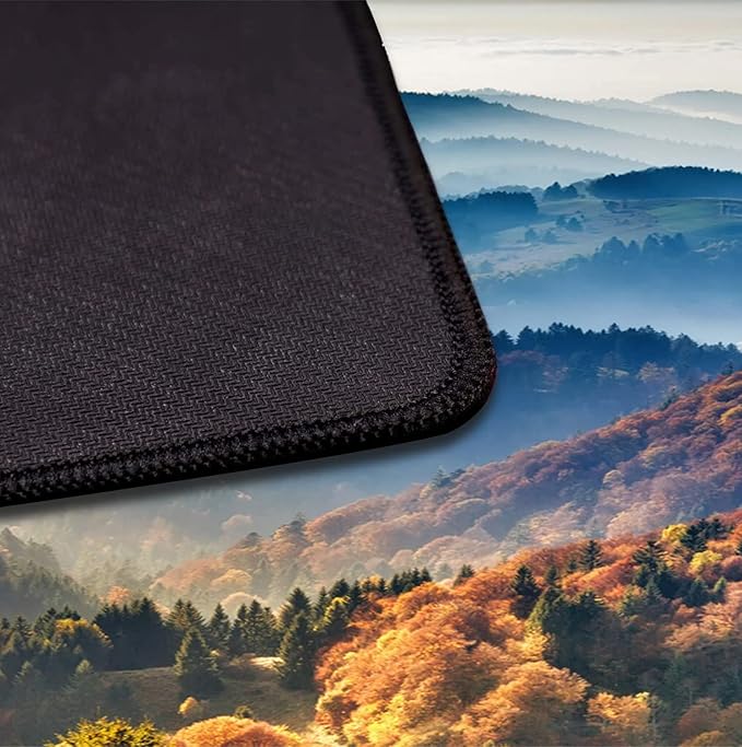 Large Extended Gaming Mouse Pad with Stitched Edges, Non-Slip Waterproof Rubber Base Mouse Pad for Office, Computer, Keyboard, Laptop and Home Desk Pad 35.4 x 15.7 x 0.12 Inch (Mountain Landscape)