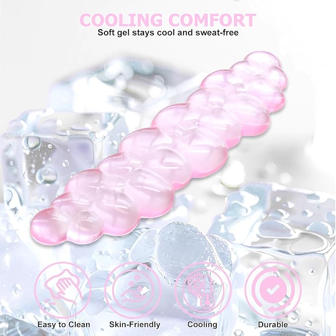 Gel Cloud Wrist Rest Keyboard, Cute Wrist Rest for Computer Keyboard, Ergonomic Keyboard Wrist Rest and Soft Mouse Wrist Rest for Typing, Suitable for Office, Home, Computer, Gaming, Pink