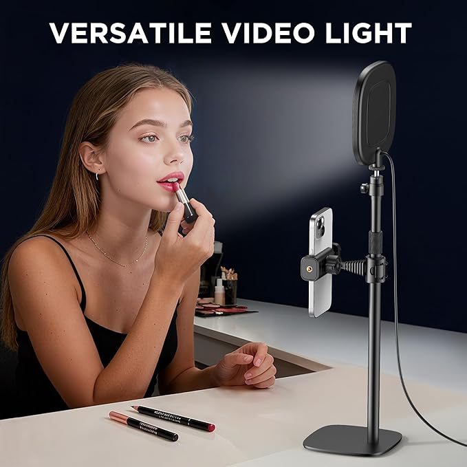InnoGear Zoom Lighting for Computer, 50 Light Modes Video Conference Lighting with Phone Holder Cell Phone Selfie Lights Desk Webcam Ring Light with Stand for Camera Video Recording Podcast Streaming