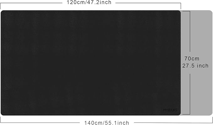 Mydours 48"x28" XXL Desk Mat, Large Desk Pad, PU Leather Desk Pad for Computer Keyboard & Mouse Setup, Full Mat for Office Work, Mega Mouse Pad Surface for Standing Desk Workstation