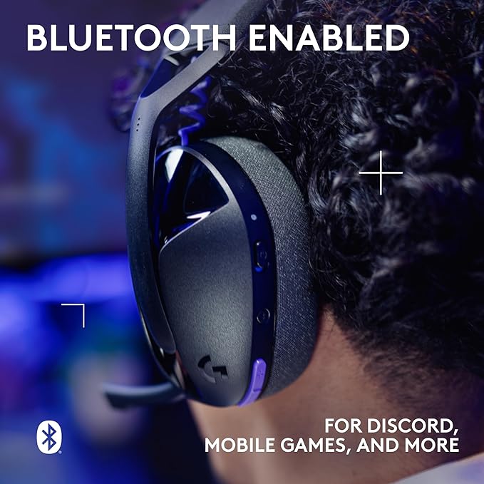 Logitech G321 Lightspeed Wireless Bluetooth Gaming Headset, Dynamic Comfort and fit, 16 kHz Boom mic, 20+ hrs Battery, PC, PS4, PS5, Nintendo Switch, Mobile - Black