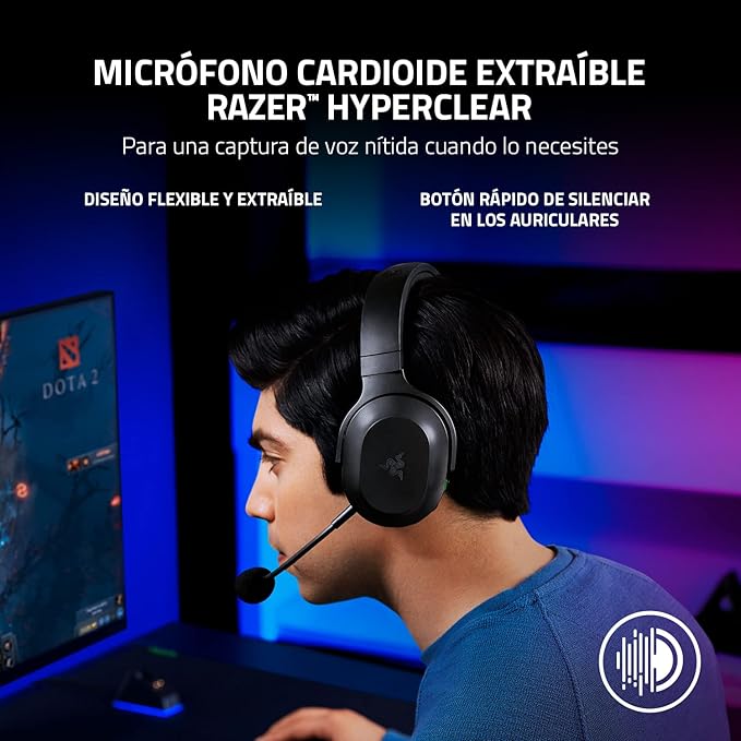 Razer Barracuda X Wireless Gaming & Mobile Headset (PC,PlayStation,Switch 2,Android,iOS): 2.4GHz Wireless + Bluetooth - Lightweight - 40mm Drivers - Detachable Mic - 50 Hr Battery - Black,(Pack of 2)