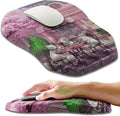 Ergonomic Slope Mouse Pad Wrist Support, Wrist Rest Mousepad for Carpal Tunnel with Massage Bulge and Slow Rebound Memory Foam (12x8 inch, Cat Bakery)