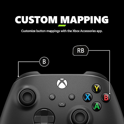 Xbox Wireless Gaming Controller + USB-C® Cable (2025) – Carbon Black – Play on Xbox, Windows, Android, iOS, FireTV Sticks, Smart TVs, VR Headsets