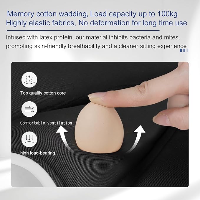 Ergonomic Back Support Office Chair Posture Correction Back & Tailbone Support Seat Cushion Memory Foam Portable Floor Seat Comfortable Lumbar Pillow Home Outdoor Gaming
