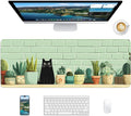 Black Cat Mouse Pad, 31.5 x 11.8 Large Desk Mat with Stitched Edges & Non-Slip Base, Mousepad for Office, Home, Work