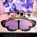 Large Purple Butterfly Gaming Mouse Pad Desk Mat Decorative Butterfly Keyboard Desk Mat with Non-Slip Base Purple Table Accessories for Office Home Study 35.43 x 15.75 Inches