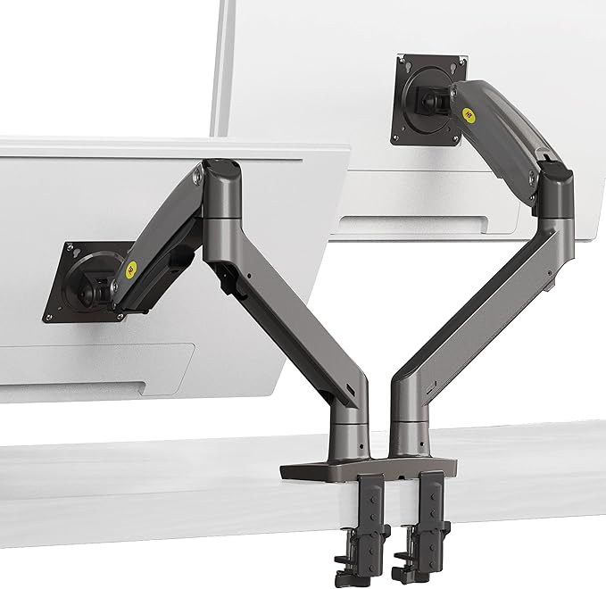 NB North Bayou Dual Monitor Desk Mount Stand Full Motion Swivel Computer Monitor Arm Fits 2 Screens up to 32'' with Load Capacity 6.6~26.4lbs for Each Monitor G75