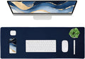 ALOANES Waterproof Mouse Pad with Durable Stitched Edge, Large Gaming Keyboard Pad, Non-Slip Rubber Base Mouse Mat, Desk pad for Gamer, Office & Home, Dark Blue Mousepad 27.6"x11.8"x0.12"
