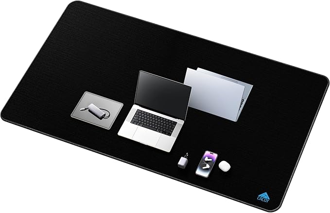 Cacoy 63” x 31.5” Super Large Gaming Mouse Pad, Oversized Giant Desk Matt for Desktop, Non-slip Rubber Base Mouse Mat, XXXL Extended Gamer Keyboard Mouse Mat, Office Computer Desk Pad Protector, Black