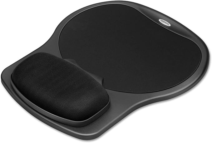 Fellowes Easy Glide Gel Mouse Pad Wrist Rest - Black (93730)