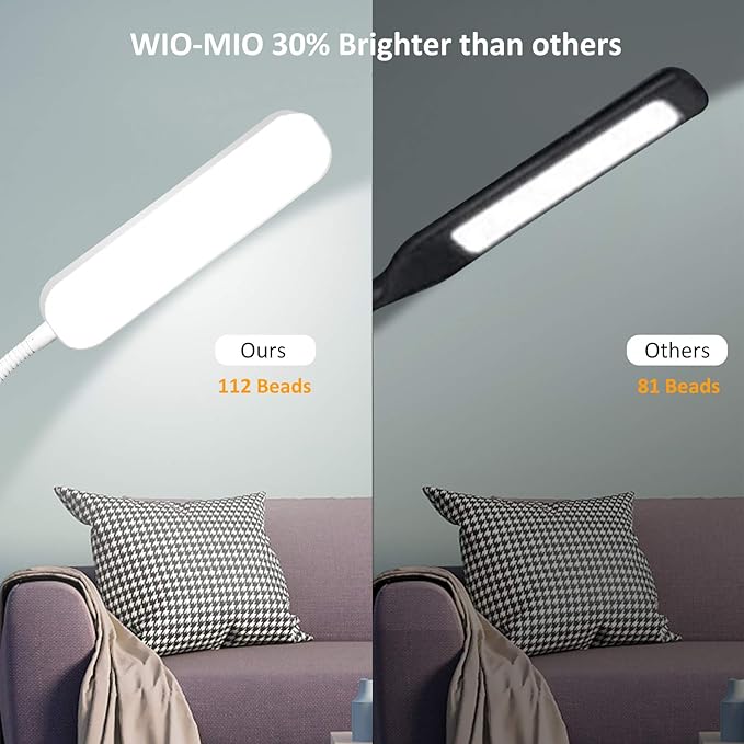 Floor Lamps, 15w/1000lm Bright LED Floor Lamp with Stepless Adjustable 3000K-6000K Colors and Dimmer, Remote and Touch Control Reading Lamp, Adjustable Floor Lamp for Living Room