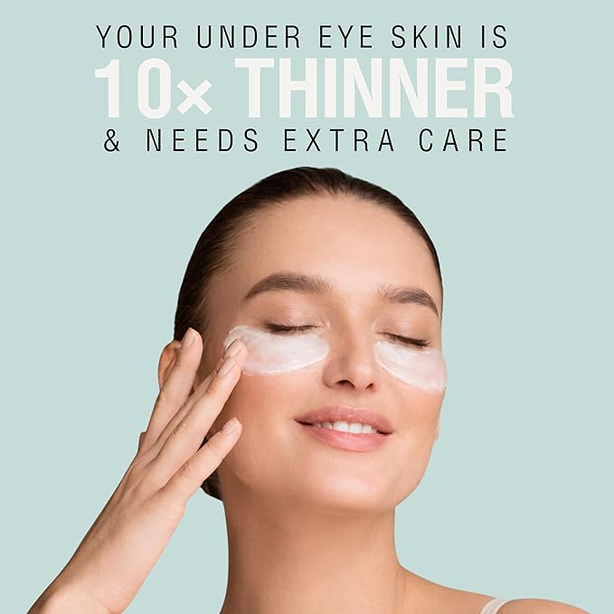 NOVEHA Hydrating Eye Cream for Sensitive Skin, Eye Moisturizer for Dry Eyelids & Around Eye, Vegan Ceramide Eyelid Cream, Anti-Aging Eye Cream for Fine Lines & Puffiness, Fragrance-Free - 1 oz
