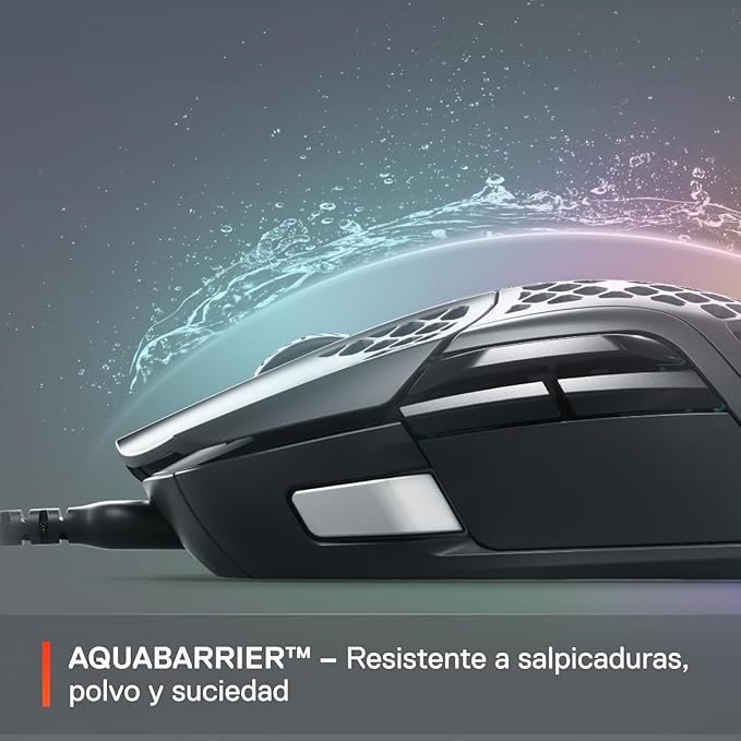 SteelSeries Aerox 5 - Holey RGB Gaming Mouse - Ultra-lightweight Water Resistant Design - 18K DPI TrueMove Air Optical Sensor