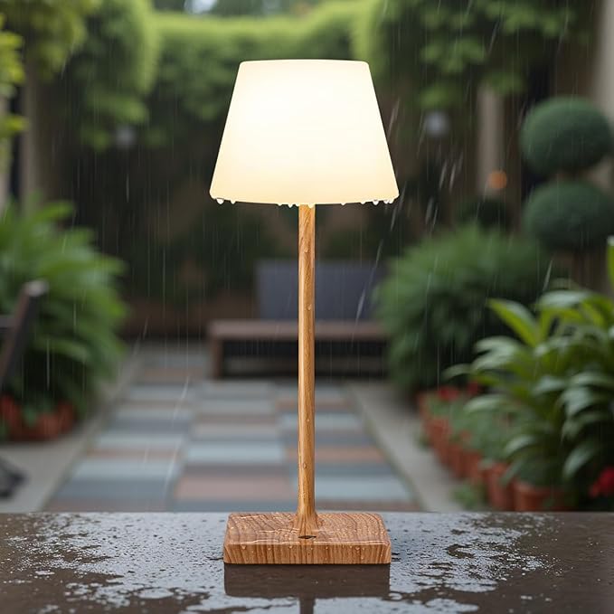 LED Cordless Table Lamp, 4000mAh Portable Rechargeable Battery Powered Dimmable Outdoor Waterproof Table Light, Touch Night Light for Bedroom, Bathroom, Restaurant, Garden 14.5"