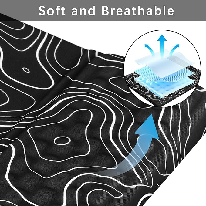 Keyboard Wrist Rest -Ergonomic Mouse Pad- with Carpal Tunnel Massage Bumps and Full Memory Gel Design - Ideal Frequent Computer (Line)