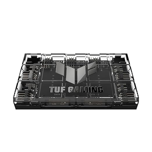 ASUS TUF Gaming ARGB PWM Fan Hub (Connects six case Fans, PWM Fan and RGB Connector, Clear Power and Operation Indicators, Stable Dual SATA Power Support)