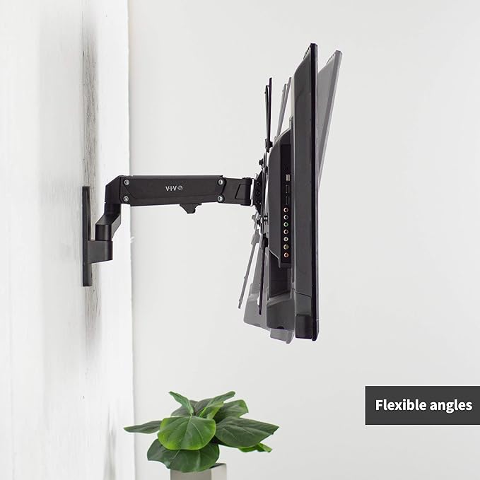 VIVO Premium Aluminum Single TV Wall Mount for 23 to 55 inch Screens, Adjustable Arm, Fits up to VESA 400x400, Black, MOUNT-G400B