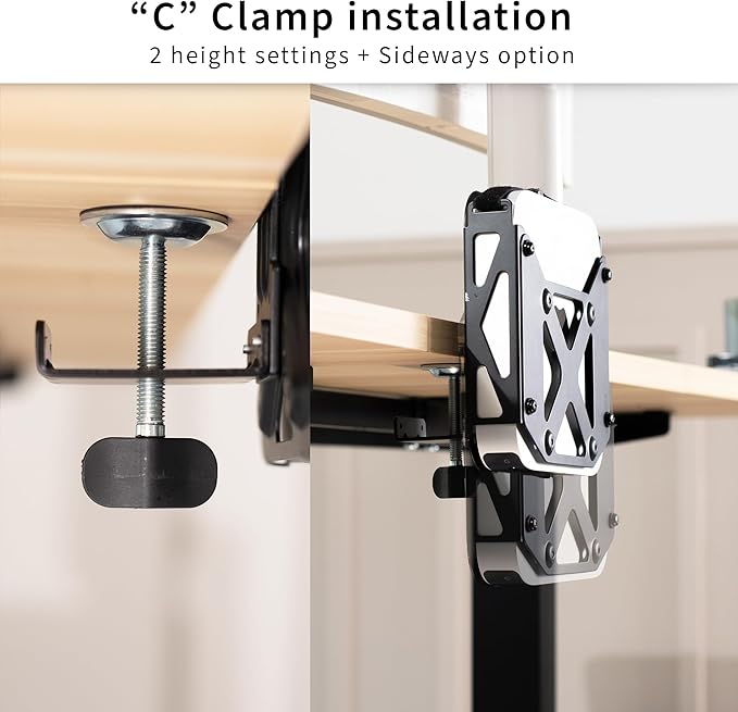 VIVO Behind Monitor VESA Mount Designed for Mac mini, 2010 to 2023 Models, Desk Clamp Option, Black, Mount-MINI1