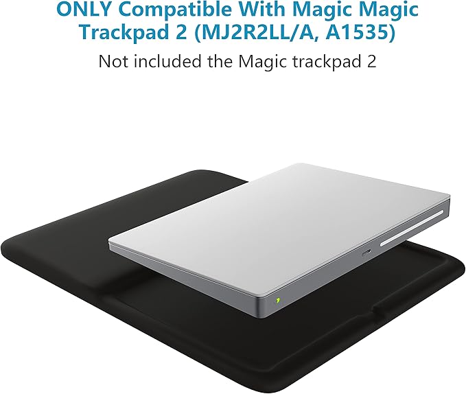 HONKID Wrist Rest for Magic Trackpad 2(MJ2R2LL/A, A1535), Wrist Rest Relieve Pain & Fatigue, Black