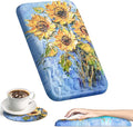 Ospelelf Mouse Pad with Wrist Rest Ergonomic Comfortable Wrist Support Mousepad for Computer Sunflower