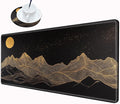 Large Mouse Pad Gaming Desk Pad Black and Gold Mountain Mousepad XXL Desk Mat 31.5''X15.75'' Extended Mouse Mat of Girl Desktop Work Computer