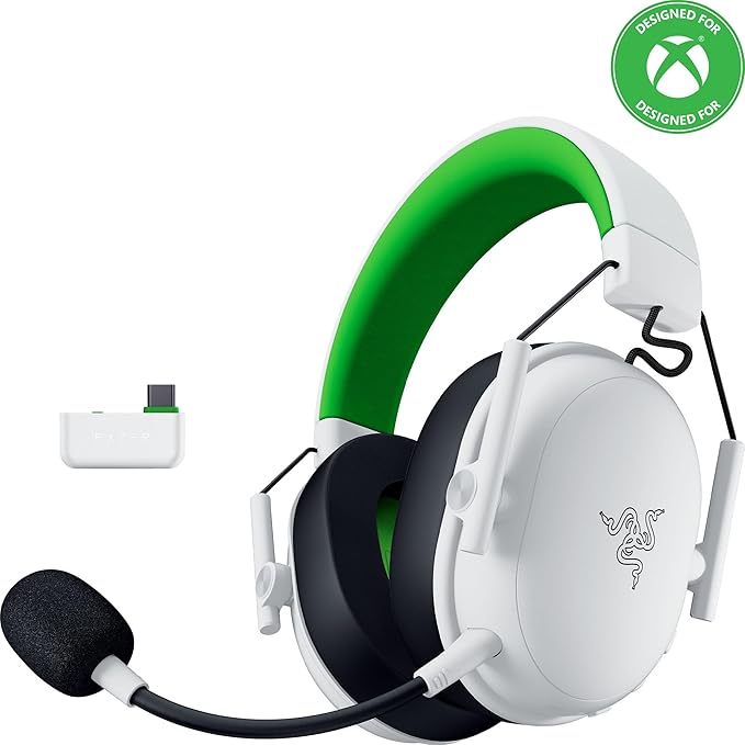 Razer BlackShark V3 X HyperSpeed Wireless Gaming Headset for Xbox: 50mm Drivers - Cardioid Mic - 2.4 GHz, Bluetooth - Works with PC, Mac, Nintendo Switch, Smartphone - Long Battery Life - White