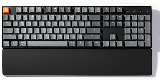 Ergonomic Silicone Wrist Rest for Keychron K10 / K10 Version 2 / C2 / C2 Pro,17.13" Honeycomb Non-Slip Palm Rest, 100% Full-Sized Mechanical Keyboards Support with Typing