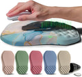 Ergonomic Raised Mouse Pad Wrist Support with Bilateral Slope Memory Foam Mousepad for Wrist Rest and Carpal Tunnel 11.8x7.9〃Blue Marble