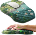 Ergonomic Slope Mouse Pad Wrist Support, Wrist Rest Mousepad for Carpal Tunnel Pain Relief with Massage Bulge and Slow Rebound Memory Foam (12x8 inch, Cute Ducks)