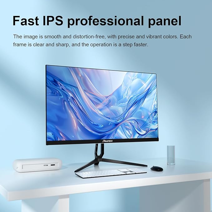23.8 Inch Computer Monitor, FHD 1080P 100Hz Fast-IPS Gaming Monitor with Eye Care, 100% sRGB, Low Blue Light, VESA Mount, HDMI VGA Ports for Home Office (R23 Pulse)