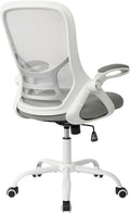 HYLONE Office Chair Ergonomic Chair with Flip up Armrests, Thickened Seat Computer Chair with Breathable Mesh Back Home Office Computer Chairs for Long Hours Mesh Office Chair(Grey)