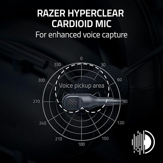 Razer BlackShark V2 X PlayStation Gaming Headset: 50mm Drivers - Cardioid Mic - Lightweight - Comfortable, Noise Isolating Earcups - for PS5, Xbox Series X, PC, Switch via 3.5 mm Audio Jack - Black