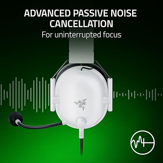 Razer BlackShark V2 X Xbox Gaming Headset: 50mm Drivers - Cardioid Mic - Lightweight - Comfortable Noise Isolating Earcups - for Xbox Series X, Series S, PS5, PC, Switch via 3.5mm Audio Jack - White