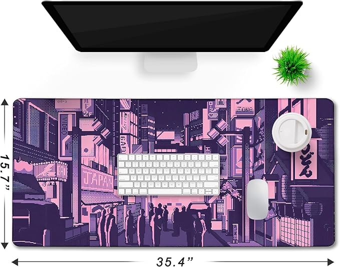 Large Mouse Pad, Office Desk Pad Gaming, Durable Waterproof Non-Slip Base Long XXXL Large Gamer DeskMat for Home Office Gaming Work, Kyoto