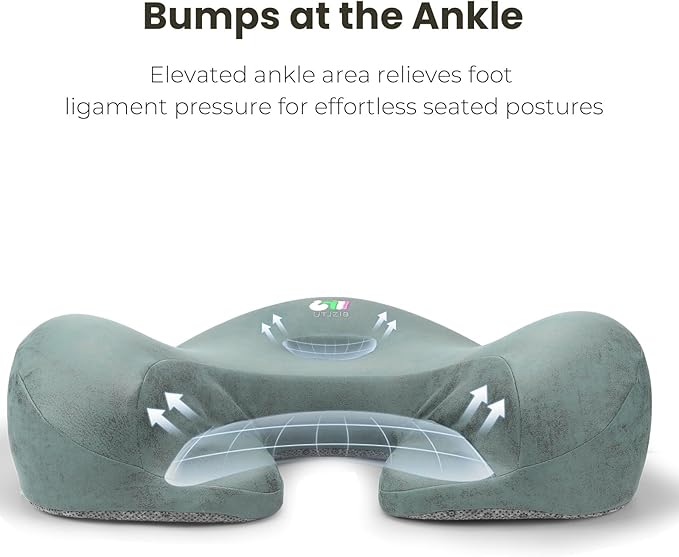 Meditation Cushion & Yoga Seat for Meditation - Cross Leg Floor Cushion for Meditator at Home, Ergonomic Comfortable Memory Foam Zafu Relieves Numbness Tailbone & Hip Pain from Long Sitting.