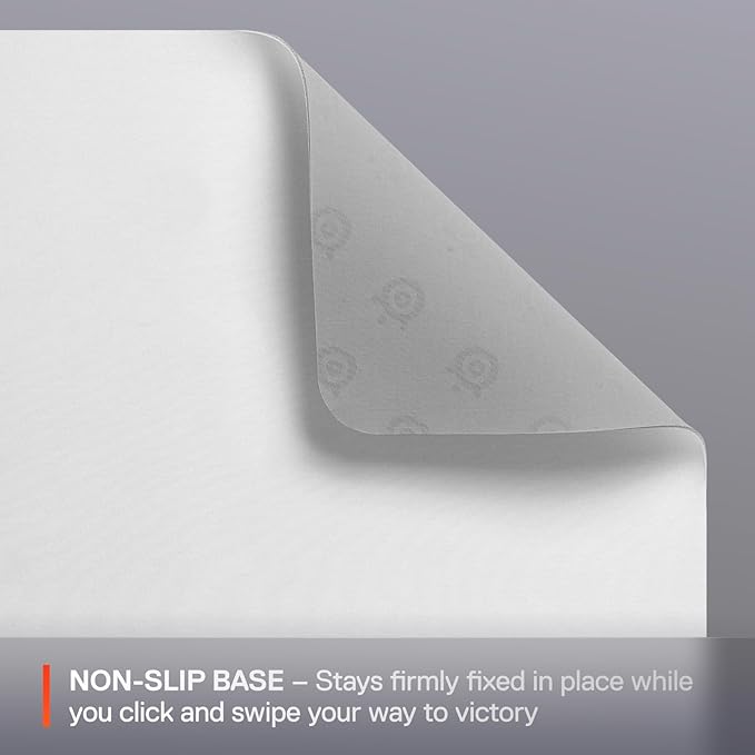 SteelSeries QcK Cloth Gaming Mouse Pad - Exclusive Micro-Woven Surface - Optimized for Gaming Sensors - Maximum Control - Size M - White