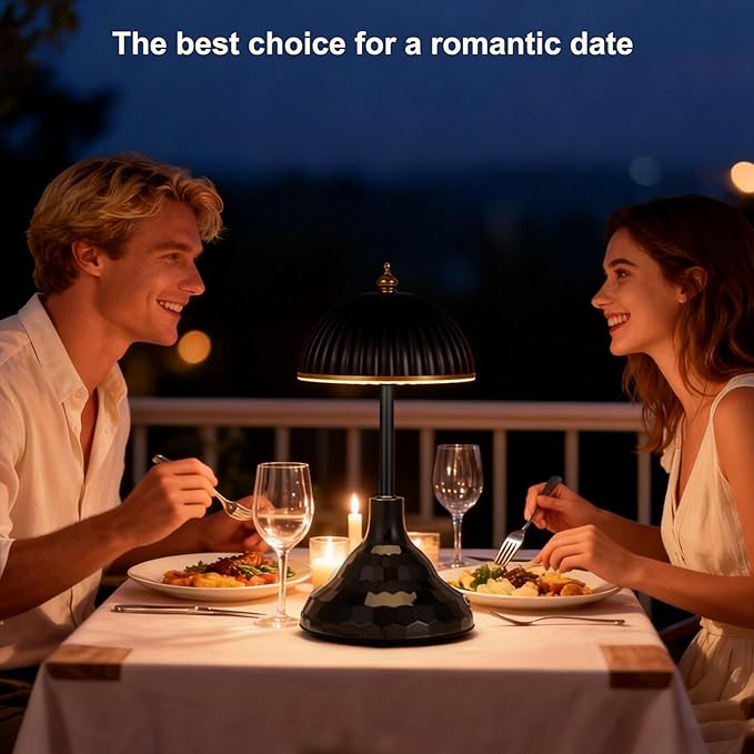 Touch lamp,night light for kids,rechargeable light,suitable for bedrooms, desks,terraces,and outdoor tables. Dimmable LED eye-protection night light,also an ideal Christmas gift for teenagers.(Black)