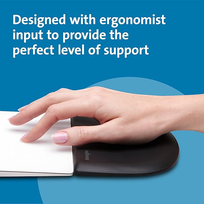 Kensington ErgoSoft Wrist Rest, Black (K52803WW), Memory Foam, Rubber, for Slim Mouse (Pack of 2)