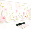 Baziabbo Pink Floral Desk Mat,XXL Extended Large Mouse Pad,Gaming Mousepad with Stitched Edge,Non-Slip Rubber Base Keyboard Desk Pad for Home Office Study Game